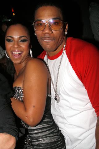 <p>Matthew Simmons/WireImage</p> Nelly and Ashanti in 2010