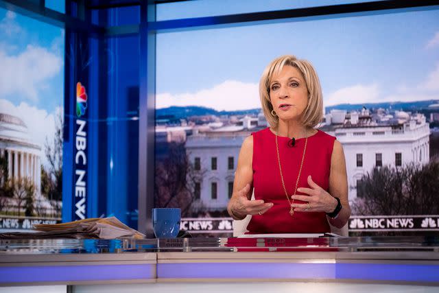 <p>NBC News</p> Andrea Mitchell, chief Washington and foreign affairs correspondent at NBC News, anchoring a weekday broadcast