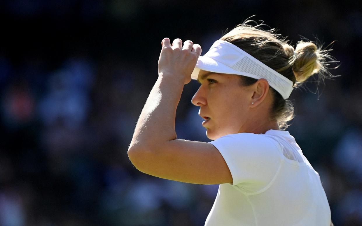 Simona Halep at Wimbledon last year - Simona Halep charged with second doping offence - Reuters/Toby Melville
