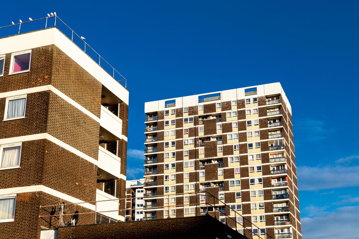 1960s Council blocks in De Beauvoir Town, North London, UK