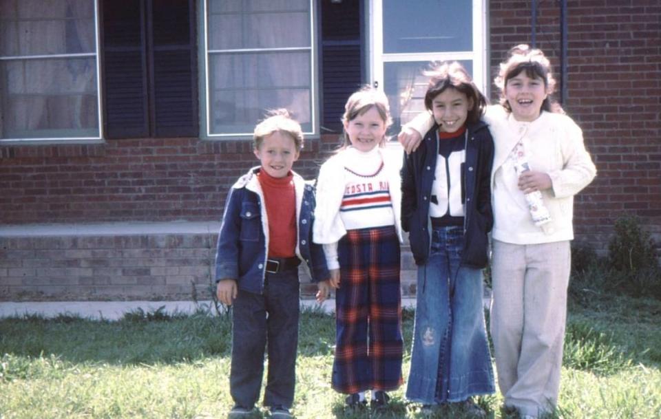 Mark Baker, at left, as a boy, with friends in Gastonia.