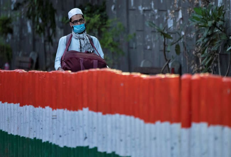 FILE PHOTO: The spread of coronavirus disease in Nizamuddin area of New Delhi