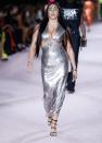 <p>Lourdes Leon hits the catwalk on Sept. 24 during the Versace show at Milan Fashion Week in Italy.</p>