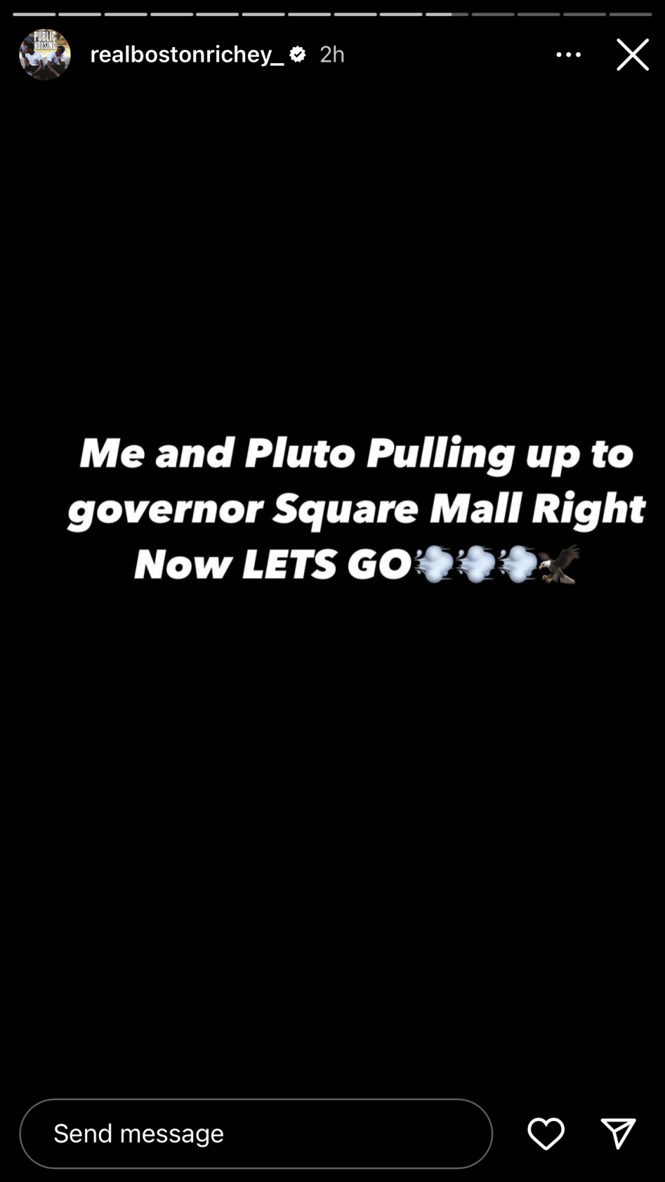 Rapper Real Boston Richey posted Monday on Instagram that he and Future would be at the Governor's Square Mall.