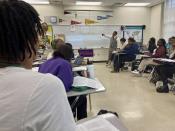 Emmitt Glynn teaches AP African American studies to a group of Baton Rouge Magnet High School students on Monday, Jan. 30, 2023 in Baton Rouge, La. Baton Rouge Magnet High School in Louisiana is one of 60 schools around the country testing the new course, which has gained national attention since it was banned in Florida. (AP Photo/Stephen Smith)