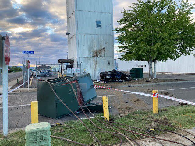 Power is out at the airport and neighboring businesses, according to the Yakima Herald-Republic.