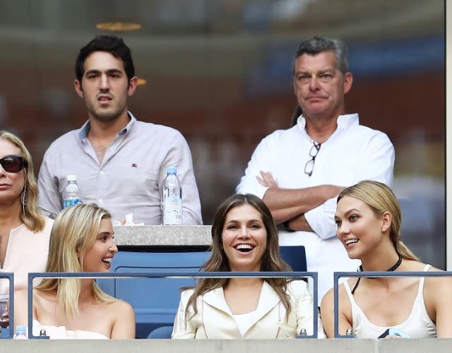 NEW YORK, NY – SEPTEMBER 11: Business woman Ivanka Trump, Guest and model Karlie Kloss attend the Men’s Singles Final Match between Novak Djokovic of Serbia and Stan Wawrinka of Switzerland on Day Fourteen of the 2016 US Open at the USTA Billie Jean King National Tennis Center on September 11, 2016 in the Flushing neighborhood of the Queens borough of New York City. (Photo by Elsa/Getty Images)
