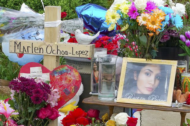 <p>AP Photo/Teresa Crawford, File</p> A 2019 memorial for victim Marlen Ochoa-Lopez.