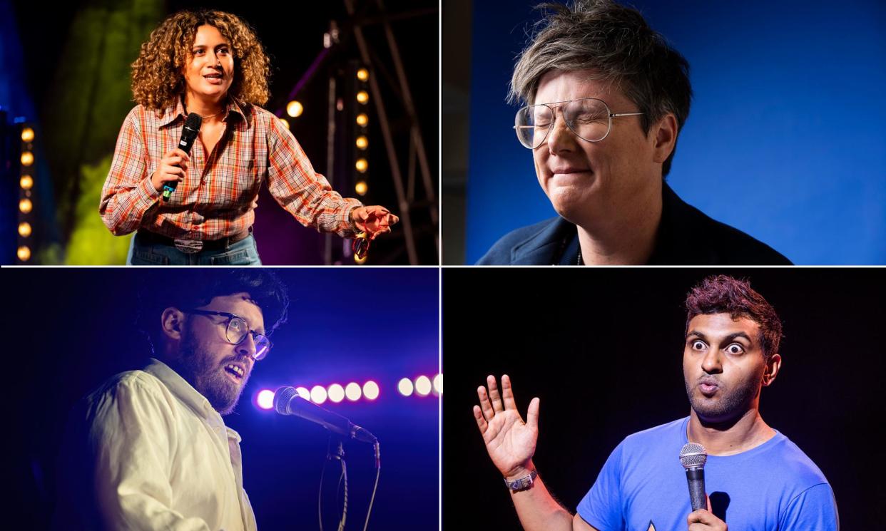 <span>Clockwise from top left … Rose Matafeo, Hannah Gadsby, Nazeem Hussain and John Kearns.</span><span>Composite: Thomas Hanahoe/Murdo MacLeod/Tristram Kenton/David Monteith-Hodge</span>