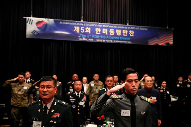 FILE PHOTO: U.S. and South Korean soldiers attend the 5th ROK-U.S. alliance dinner in Seoul