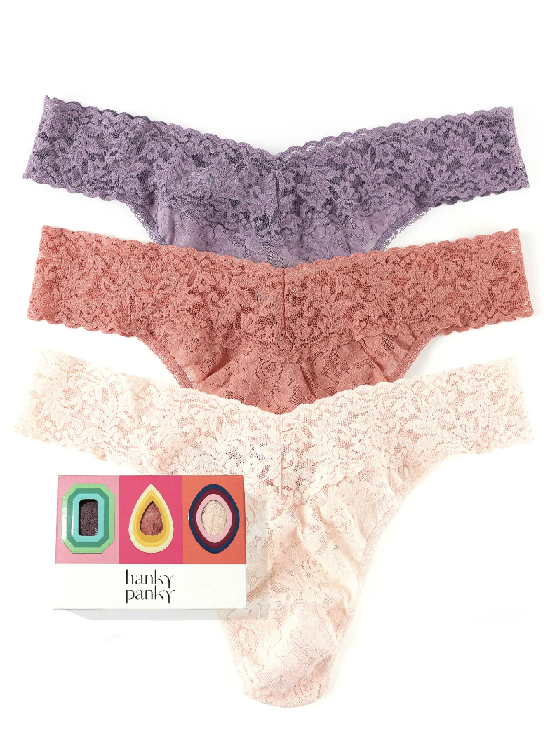 Hanky Panky Holiday Assorted 3-Pack Original Rise Thongs (photo via Nordstrom)