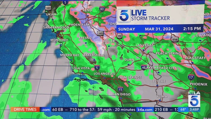 Voici combien de pluie SoCal pourrait recevoir ce week-end