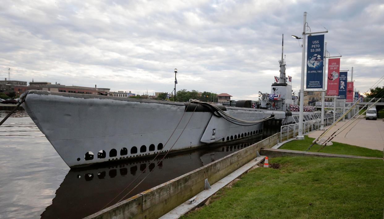 The USS Cobia as seen, Thursday, July 4, 2024, in Manitowoc, Wis.