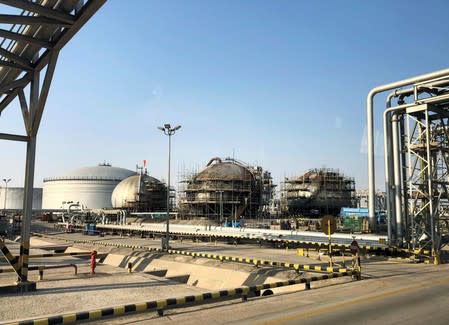A general view of the damaged site of Saudi Aramco oil facility in Abqaiq