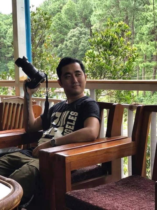 Kaung Myat Hlaing, a DVB journalist, poses in unknown location