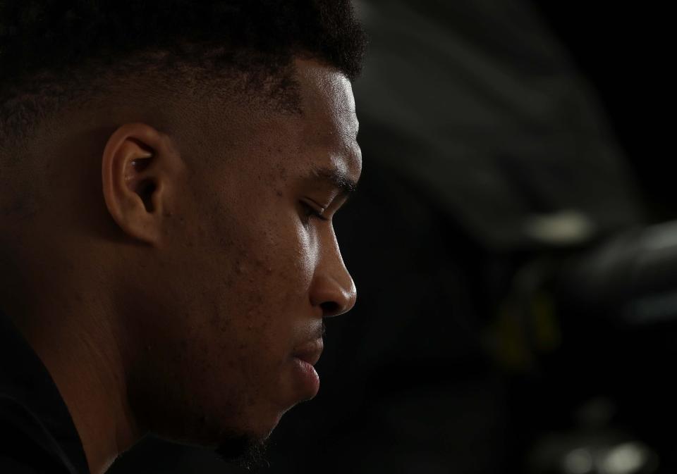 Although Giannis Antetokounmpo admits it is 'powerful' that people find inspiration in his words, he emphasizes that he is just trying to navigate his way through his own life.