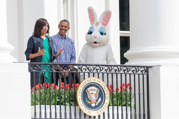 The Obama’s last White House Easter celebration. (Photo: Getty Images)