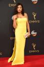 <p>Le jaune vif était de loin la couleur de prédilection de la soirée et Taraji P. Henson était la plus lumineuse de toutes vêtue d'une tenue Vera Wang. <i>(Photo : Getty Images)</i></p>