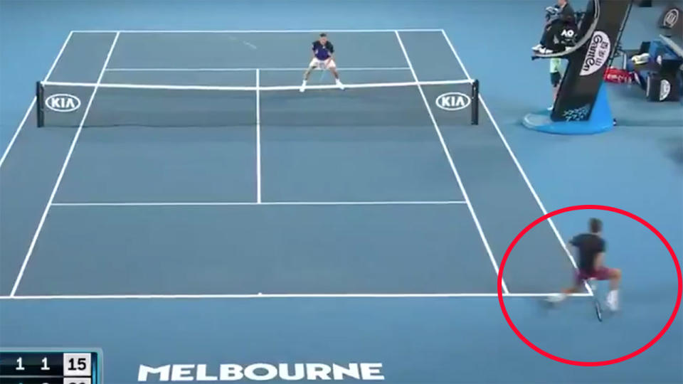 Roger Federer, pictured here in action at the Australian Open.