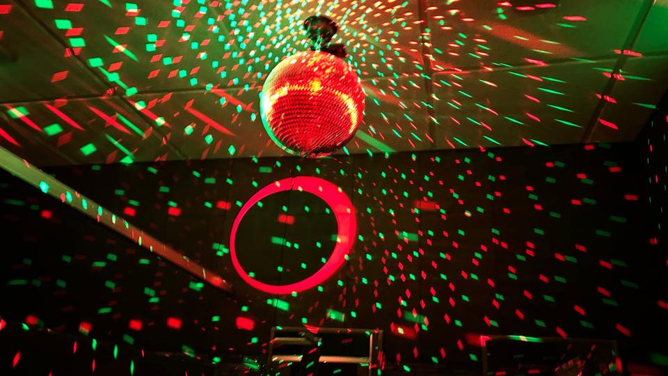 When you get to one of their disco bathrooms, you will see a red button with a sign that tells you to not push the red button which, of course, you will press. Afterward, you will enjoy the potty while listening to a funky song and surrounded by colored lights and a disco ball.