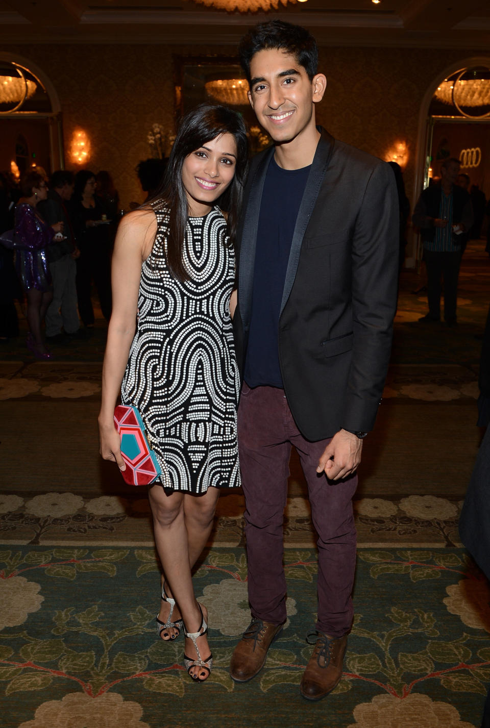 Patel and Pinto at the BAFTA Los Angeles 2013 Awards Season Tea Party at the Four Seasons Hotel Los Angeles on Jan. 12, 2013.