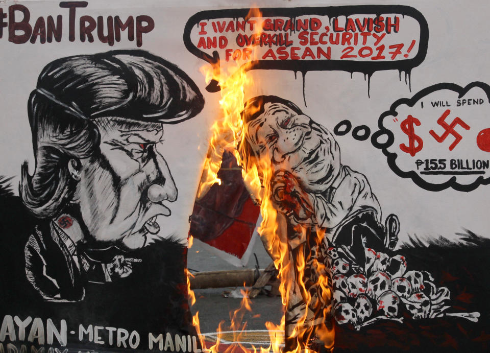 Anti-Trump protests ahead of the ASEAN Summit in the Philippines
