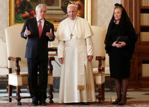 Pope Francis's annoucement came after he met Chile's President Sebastian Pinera and his wife Cecilia Morel at the Vatican