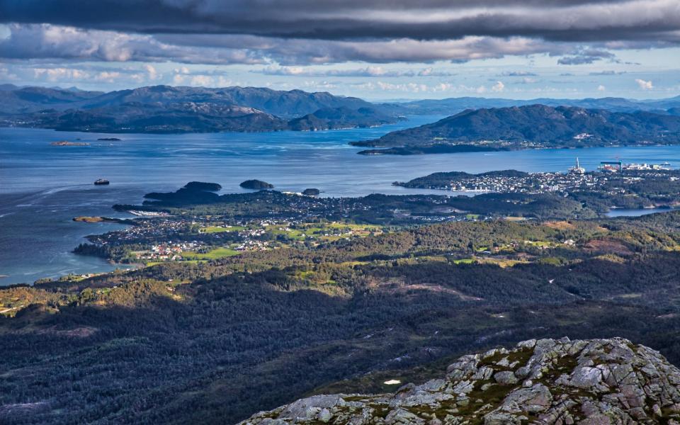 Stord island Norway Aerial view HDR Leirvik town Slow travel grey guide authentic travel experiences trips for over 60s summer 2022 - Getty