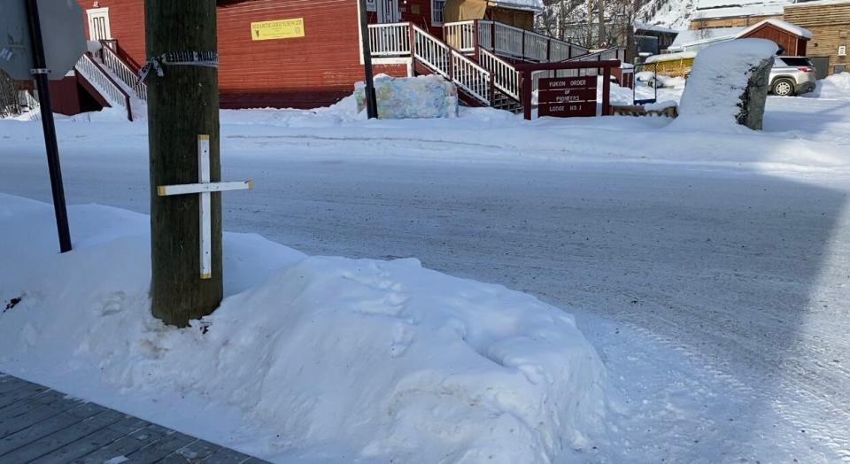 The intersection of King Street and Second Avenue in Dawson City. Kevin Edward McGowan's body was discovered here during the early hours April 30, 2018.