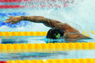 Bruno Fratus of Brazil competes during the men's 50m freestyle semifinal at the 19th FINA World Championships in Budapest, Hungary, Thursday, June 23, 2022. (AP Photo/Petr David Josek)