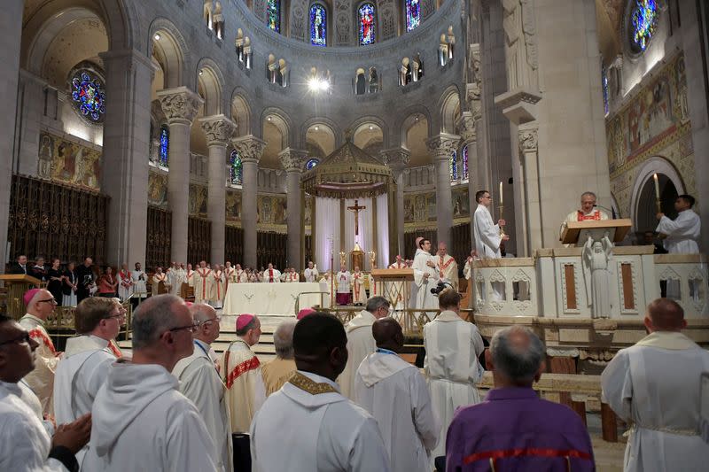 Pope Francis presides Mass at the National Shrine of Sainte-Anne-de-Beaupre