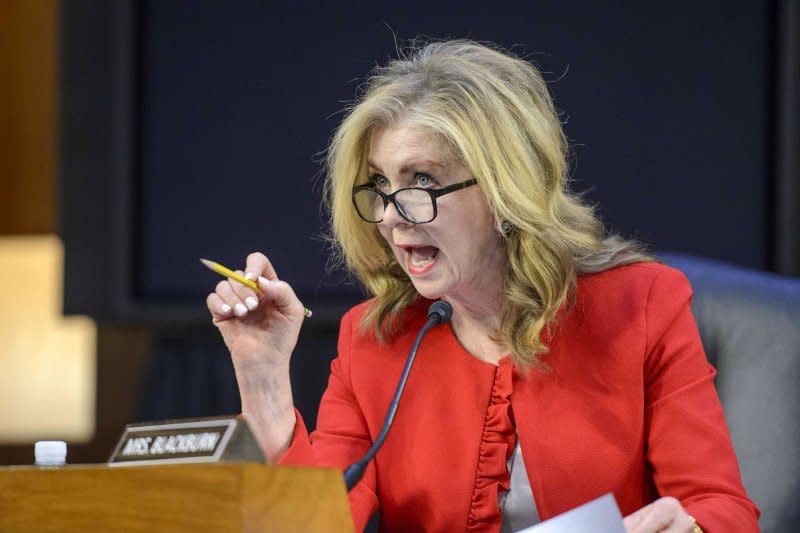 Sen. Marsha Blackburn, R-Tenn., said more IRS funding would be an overreach that would lead to more audits for typical Americans. File Photo by Bonnie Cash/UPI