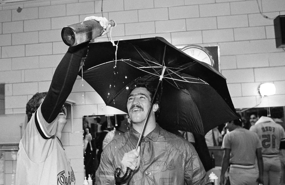 Orioles pitcher Sammy Stewart helped lead the team to its 1983 World Series win. (AP Photo)