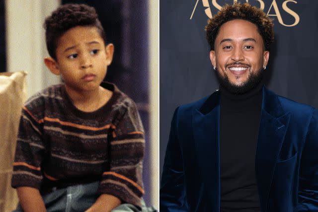 <p>ABC Photo Archives/Disney General Entertainment Content via Getty; JC Olivera/FilmMagic</p> Tahj Mowry as Cousin Tahj on 'Sister, Sister' in 1994, and now