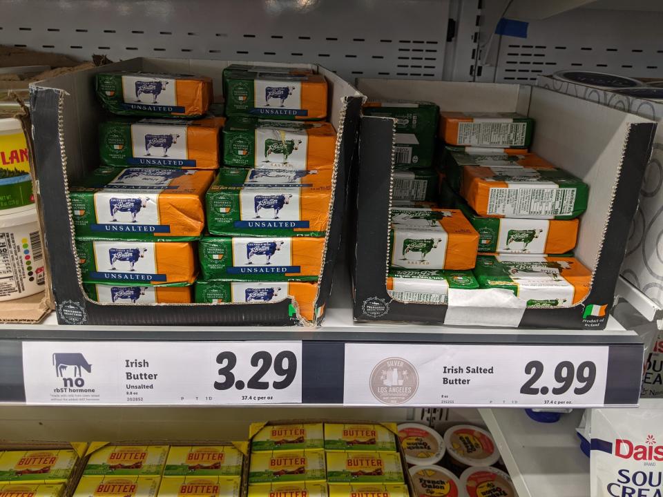 Irish butter at Lidl.