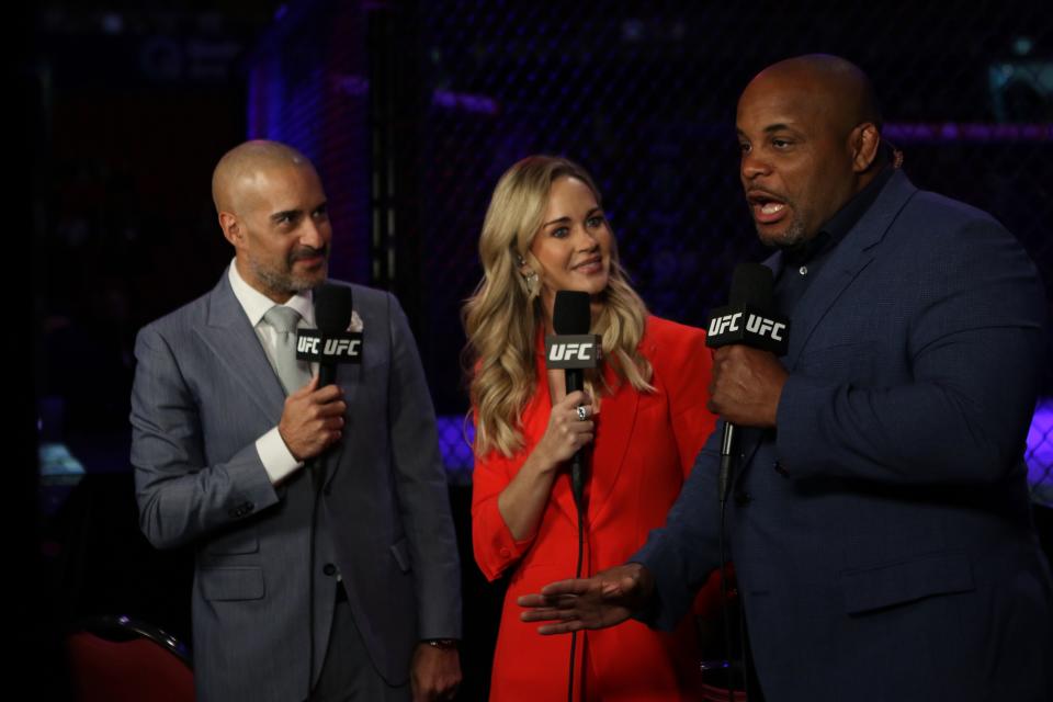 Jon Anik, Laura Sanko, Daniel Cormier | UFC 293 commentary team