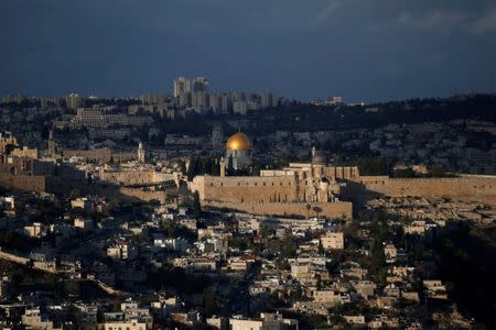 FILE PHOTO: A general view of Jerusalem shows the Dome of the Rock, located in Jerusalem's Old City on the compound known to Muslims as Noble Sanctuary and to Jews as Temple Mount December 6, 2017. REUTERS/Ronen Zvulun/File Photo