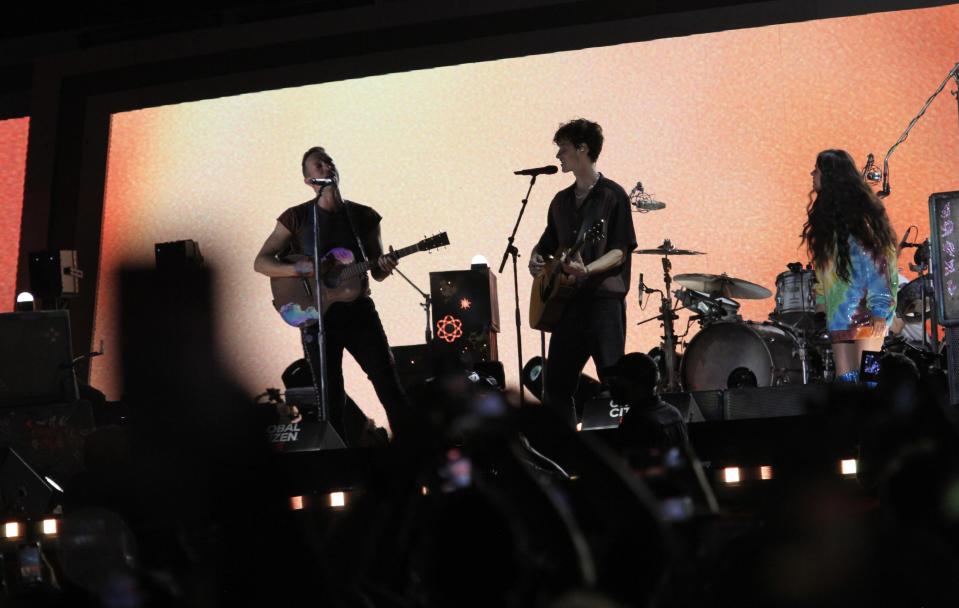 Coldplay, Camila Cabello and Shawn Mendes perform at Global Citizen Live in New York City. - Credit: ZUMAPRESS.com / MEGA