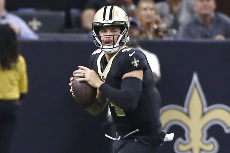 New Orleans Saints quarterback Derek Carr can be plugged in as a fantasy football QB1. File Photo by AJ Sisco/UPI