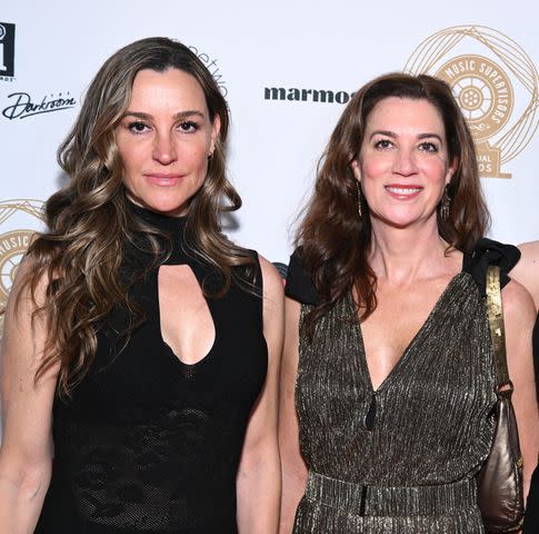 <p>Michael Tullberg/Getty</p> Alexandra Robertson and Delphine Robertson in Los Angeles in March 2024