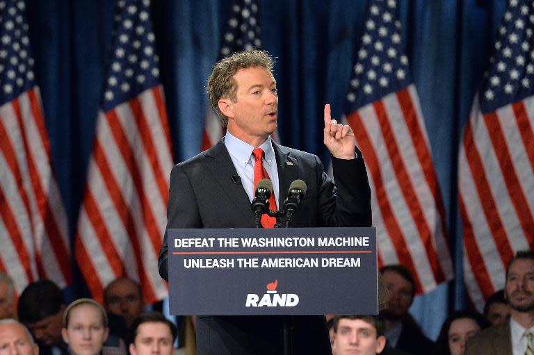 US Senator Rand Paul, pictured last month, a vocal defender of personal liberties, had staged a 10-hour protest on the Senate floor against re-authorizing bulk data collection