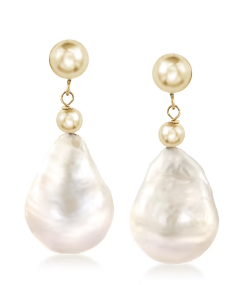 11) Baroque Pearl Drop Earrings
