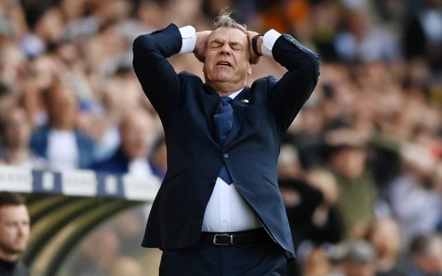 Sam Allardyce, Manager of Leeds United, reacts during the Premier League match between Leeds United and Tottenham Hotspur - Gareth Copley/Getty Images