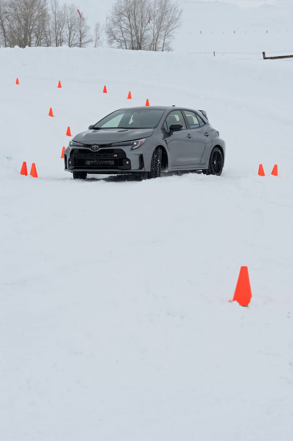 toyota gr corolla at bridgestone winter driving school ice track
