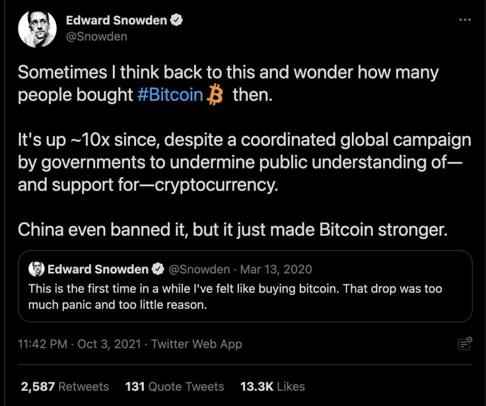 Edward Snowden tweet