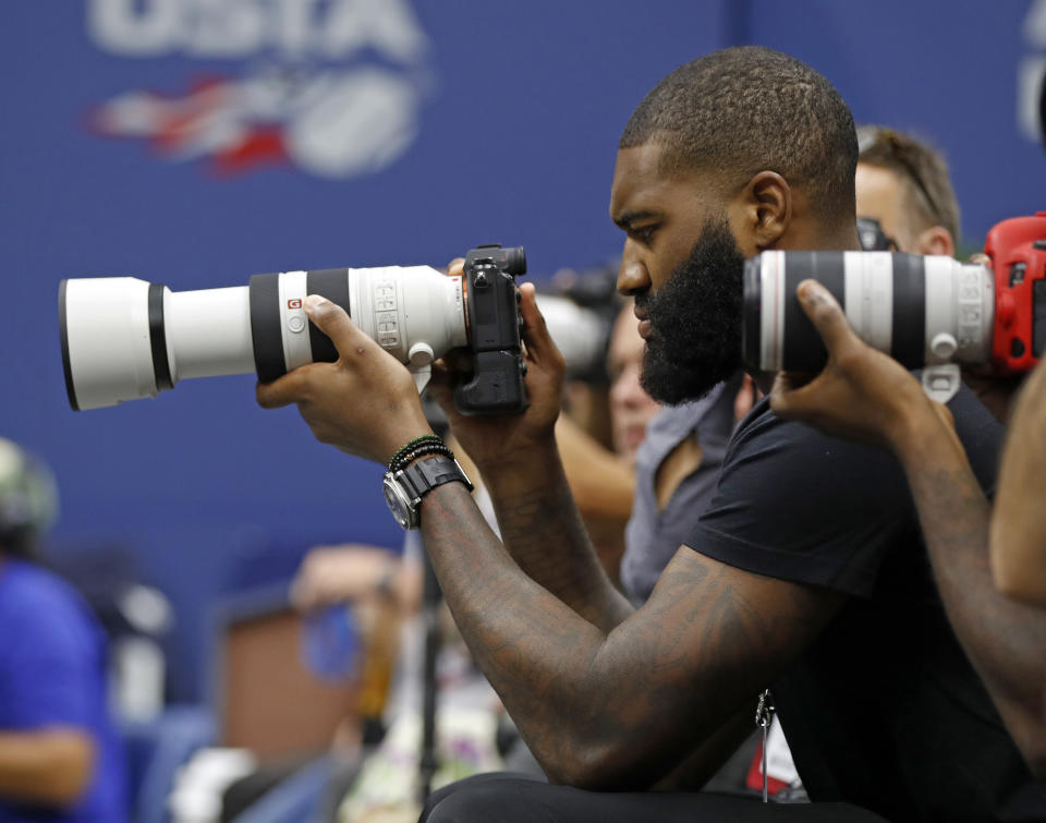 Kyle O’Quinn is up for anything. (AP)