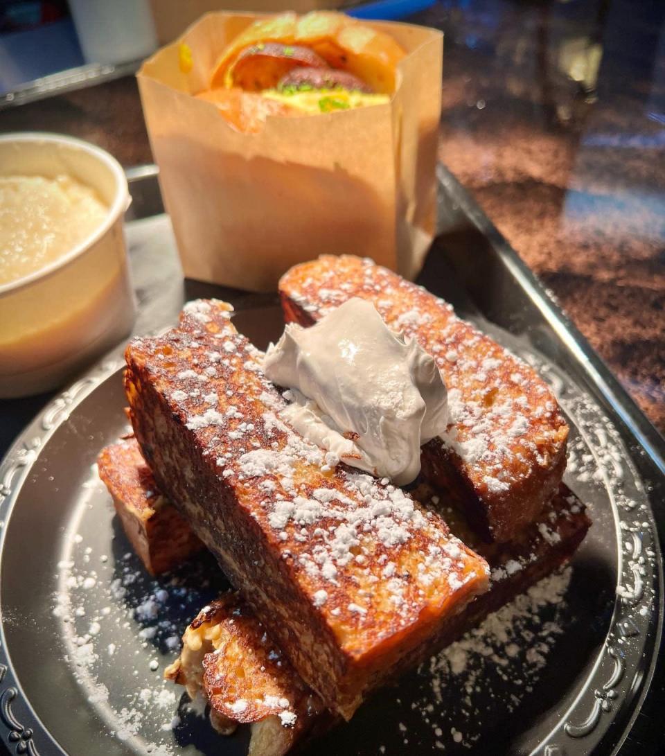 Bread pudding French toast sticks at Breakfast AF in Louisville's Schnitzelburg neighborhood.