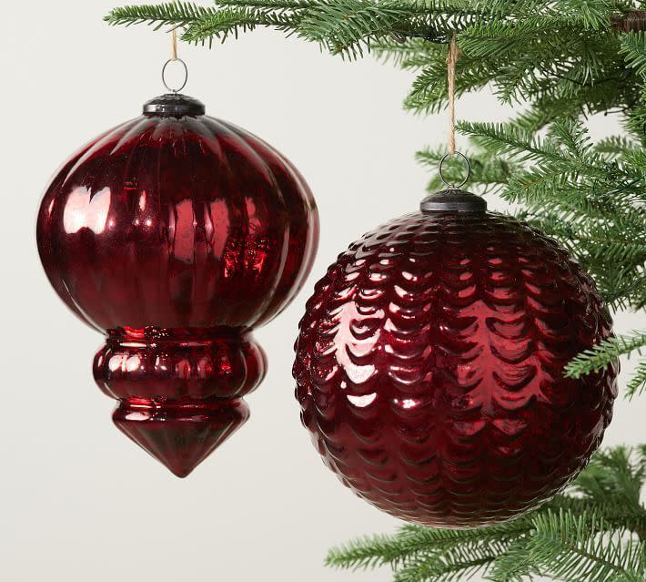 6) Oversized Mercury Glass Ornament