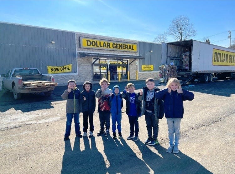 A group of Whitesville Central School students took a quick field trip to the new Dollar General store on Main Street this month.
