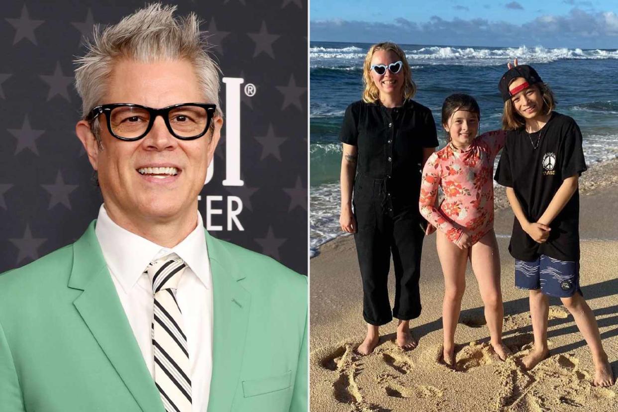 <p>Monica Schipper/WireImage; Johnny Knoxville/Instagram</p> Left: Johnny Knoxville. Right: Madison Clapp, Arlo Clapp and Rocko Clapp